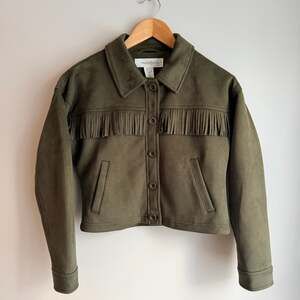 Treasure & Bond Kids Size 10/12 Faux Suede Fringe Western Jacket